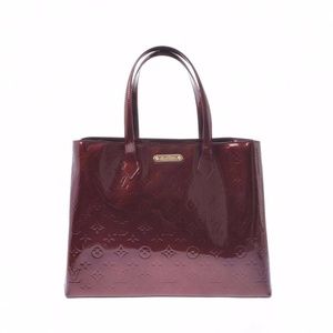 Louis Vuitton Wilshire MM Burgundy Red Tote Bag